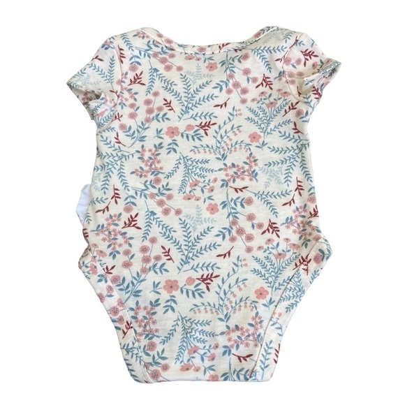 Tahari Baby Girls Summer Bodysuit /Onsie & Pant Set Ivory Floral Print Sz 0-3 mo - Picture 2 of 13